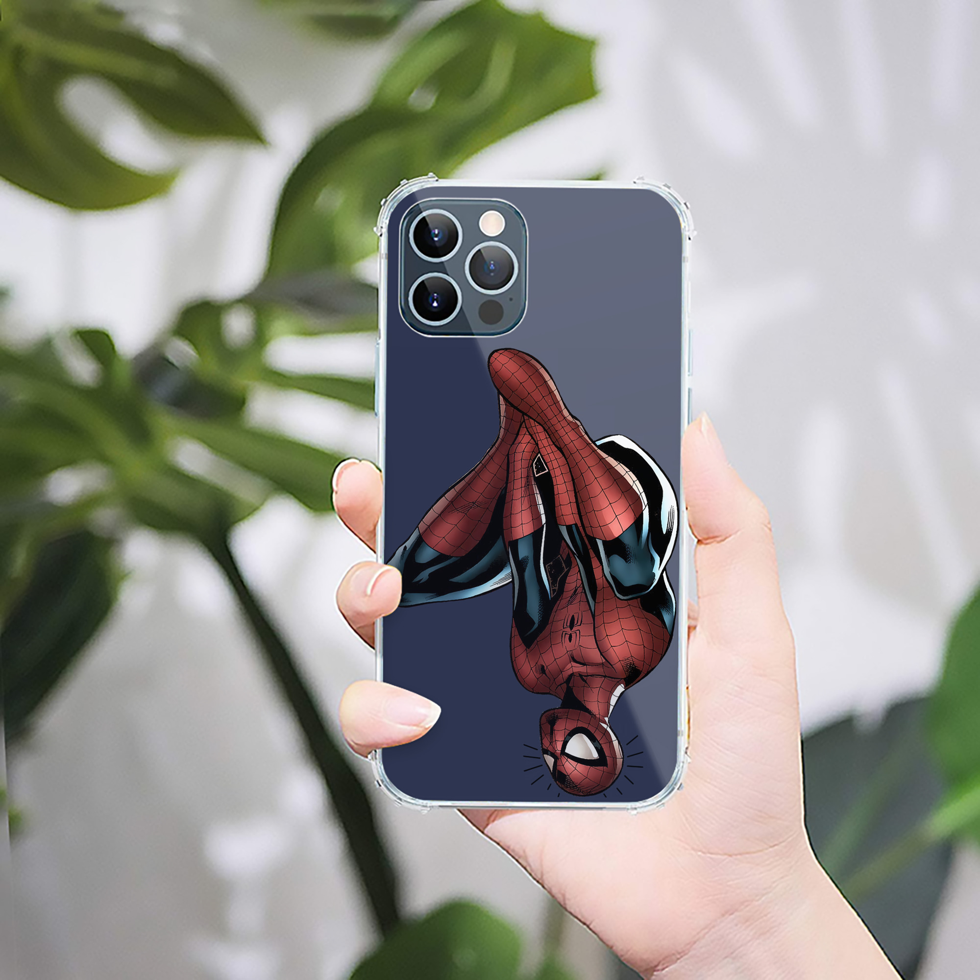 （画像用） Spider Man スパイダーマン 【iPhone 12シリーズ対応】透明スマホケース（クリアソフトケース）